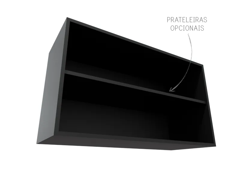 Nicho Estante de Parede Preto