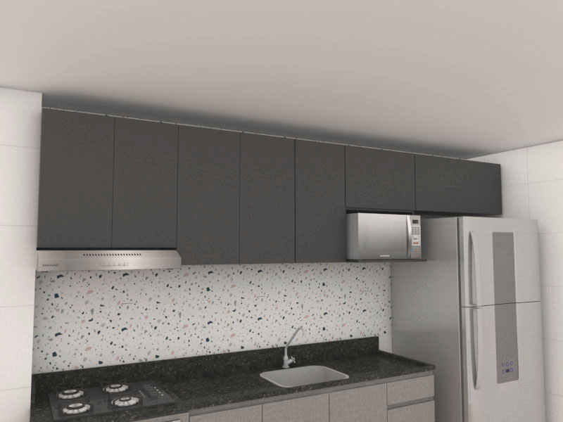 Conjunto Cozinha Planejada Preta M6
